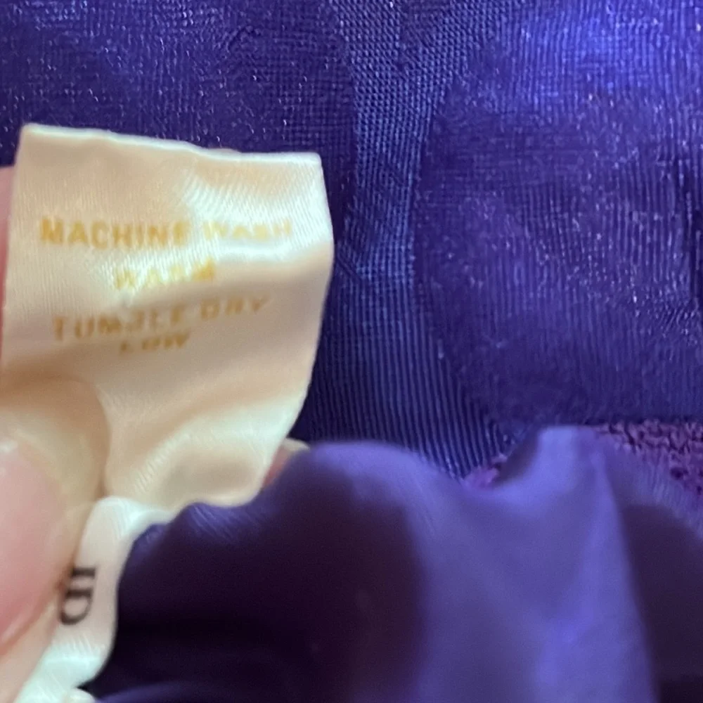 Victoria’s Secret 2-piece 2012 purple black embossed M/6 polyester nightie/panty